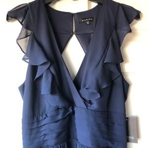NWT Marina navy blue dress